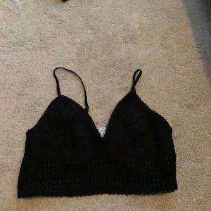 Lace Spaghetti Strap Crop Top